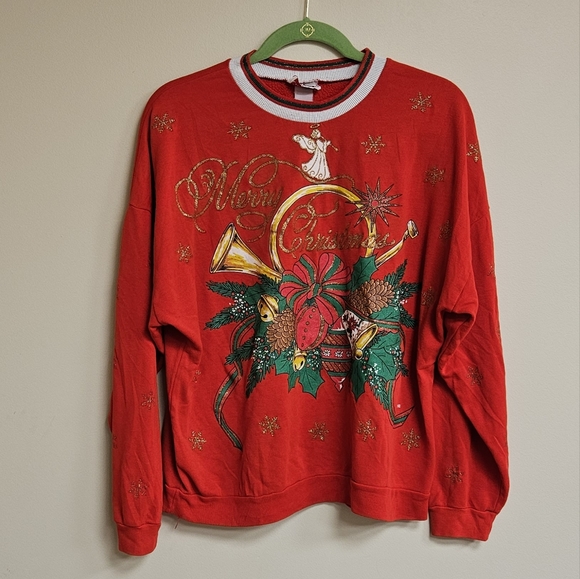 VTG 1992 Nutcracker Merry Christmas Holiday Ugly Sweater Pullover - Picture 2 of 6